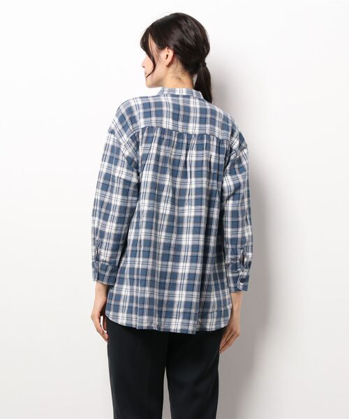 RUGGEDWORKS(ラゲッドワークス)の「《親子お揃い》 チェックブラウス(シャツ/ブラウス・レディース・ベージュ/ネイビー・FREE)」の14枚目の写真