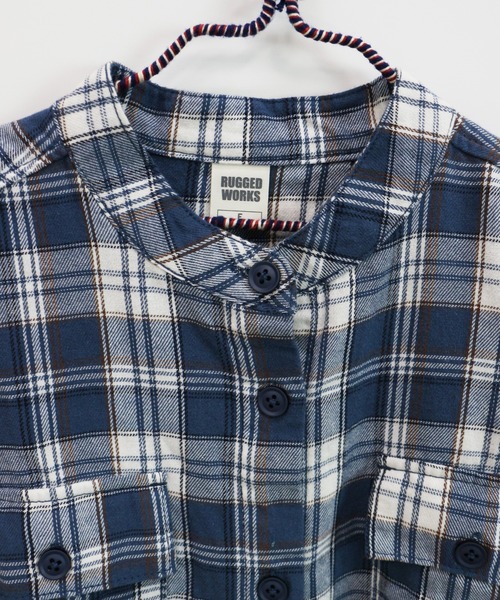RUGGEDWORKS(ラゲッドワークス)の「《親子お揃い》 チェックブラウス(シャツ/ブラウス・レディース・ベージュ/ネイビー・FREE)」の12枚目の写真