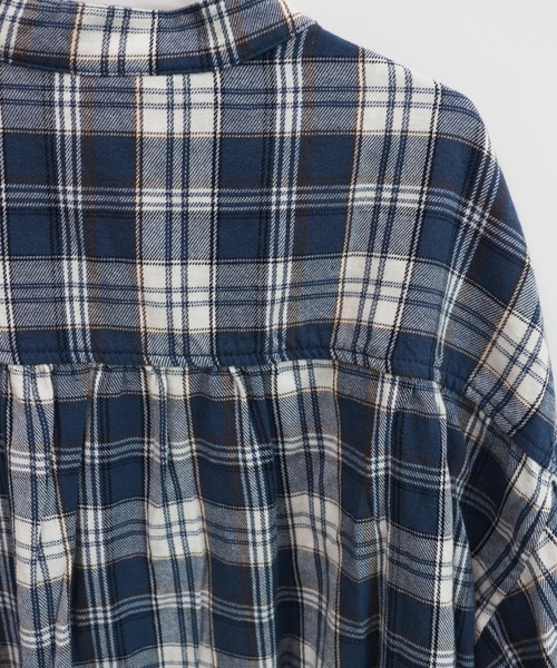 RUGGEDWORKS(ラゲッドワークス)の「《親子お揃い》 チェックブラウス(シャツ/ブラウス・レディース・ベージュ/ネイビー・FREE)」の9枚目の写真