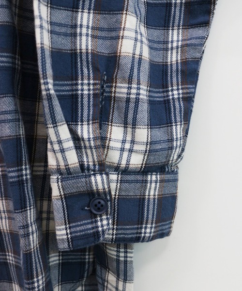 RUGGEDWORKS(ラゲッドワークス)の「《親子お揃い》 チェックブラウス(シャツ/ブラウス・レディース・ベージュ/ネイビー・FREE)」の11枚目の写真