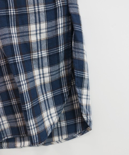 RUGGEDWORKS(ラゲッドワークス)の「《親子お揃い》 チェックブラウス(シャツ/ブラウス・レディース・ベージュ/ネイビー・FREE)」の4枚目の写真