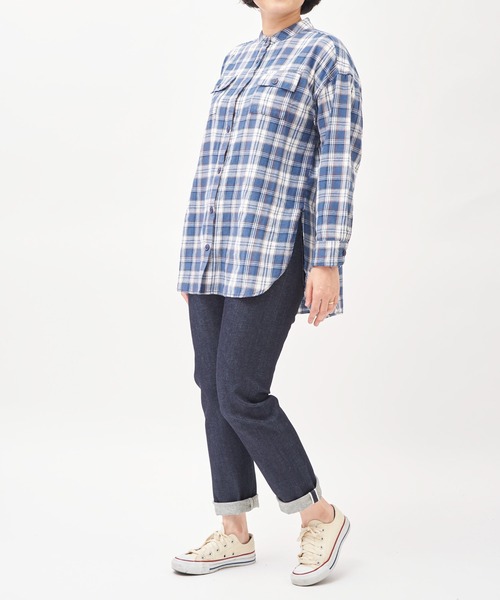 RUGGEDWORKS(ラゲッドワークス)の「《親子お揃い》 チェックブラウス(シャツ/ブラウス・レディース・ベージュ/ネイビー・FREE)」の10枚目の写真