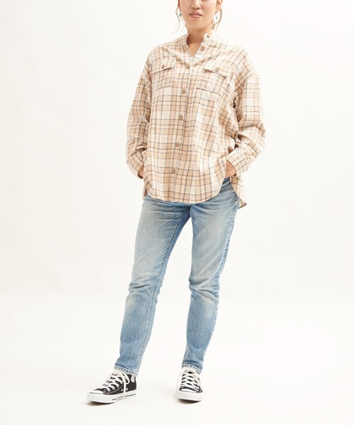 RUGGEDWORKS(ラゲッドワークス)の「《親子お揃い》 チェックブラウス(シャツ/ブラウス・レディース・ベージュ/ネイビー・FREE)」の16枚目の写真