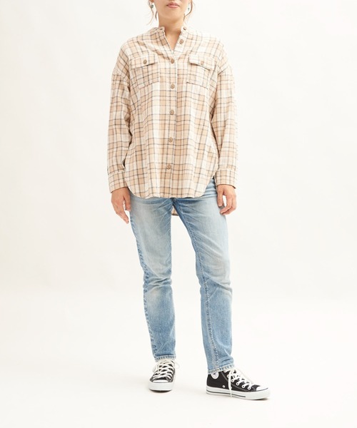 RUGGEDWORKS(ラゲッドワークス)の「《親子お揃い》 チェックブラウス(シャツ/ブラウス・レディース・ベージュ/ネイビー・FREE)」の17枚目の写真