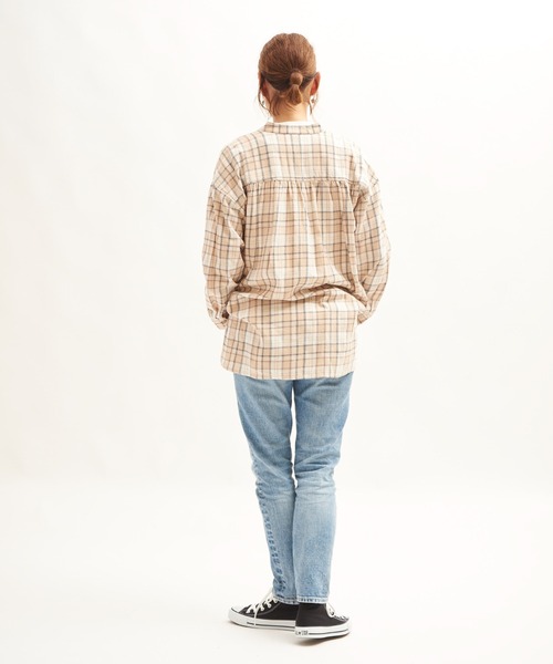 RUGGEDWORKS(ラゲッドワークス)の「《親子お揃い》 チェックブラウス(シャツ/ブラウス・レディース・ベージュ/ネイビー・FREE)」の18枚目の写真