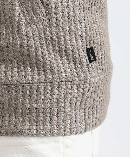 TETE HOMME(テットオム)の「ビックワッフル ジップアップパーカー(パーカー・メンズ・ターコイズブルー/ブラック/サンドベージュ・MEDIUM/LARGE/X-LARGE/XX-LARGE)」の12枚目の写真
