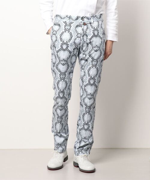 Loudmouth(ラウドマウス)の「LOUDMOUTH/ラウドマウス ゴルフウェア 総柄 ストレッチ UVカット ロングパンツ ゴルフパンツ(その他パンツ・メンズ・オレンジ系その他/ライトグレー系/グレー系その他/ホワイト系その他/ブルー系その他/イエロー系その他/ブラック×ホワイト/ブラック系その他/レッド系その他・M/3XL/L/LL/XXL/XL)」の5枚目の写真