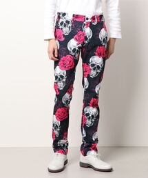 LOUDMOUTH/ラウドマウス ゴルフウェア 総柄 ストレッチ UVカット ロングパンツ ゴルフパンツ