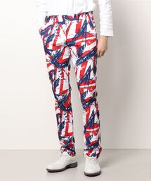 LOUDMOUTH/ラウドマウス ゴルフウェア 総柄 ストレッチ UVカット ロングパンツ ゴルフパンツ
