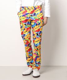 LOUDMOUTH/ラウドマウス ゴルフウェア 総柄 ストレッチ UVカット ロングパンツ ゴルフパンツ