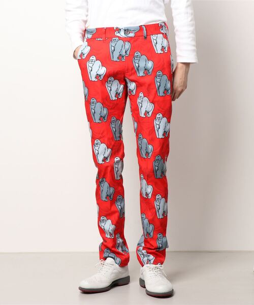Loudmouth(ラウドマウス)の「LOUDMOUTH/ラウドマウス ゴルフウェア 総柄 ストレッチ UVカット ロングパンツ ゴルフパンツ(その他パンツ・メンズ・オレンジ系その他/ライトグレー系/グレー系その他/ホワイト系その他/ブルー系その他/イエロー系その他/ブラック×ホワイト/ブラック系その他/レッド系その他・M/3XL/L/LL/XXL/XL)」の8枚目の写真