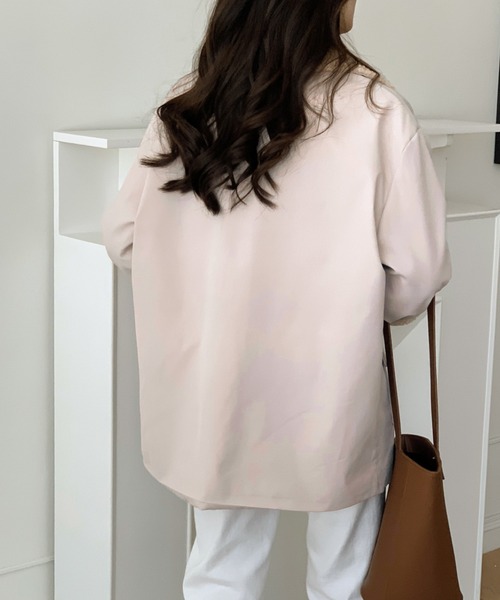 emi+（エミプラス）の「ボアドッキングブルゾン（ブルゾン・レディース・ブラック/キャメル/カーキ/アイボリー/チャコールグレー・FREE）」の10枚目の写真