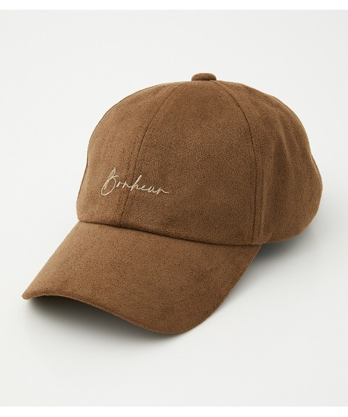 AZUL by moussy(アズールバイマウジー)の「ECO SUEDE LOGO CAP/エコスエードロゴキャップ(キャップ・レディース・ブラック/ダークカーキ/ライトベージュ・FREE)」の3枚目の写真
