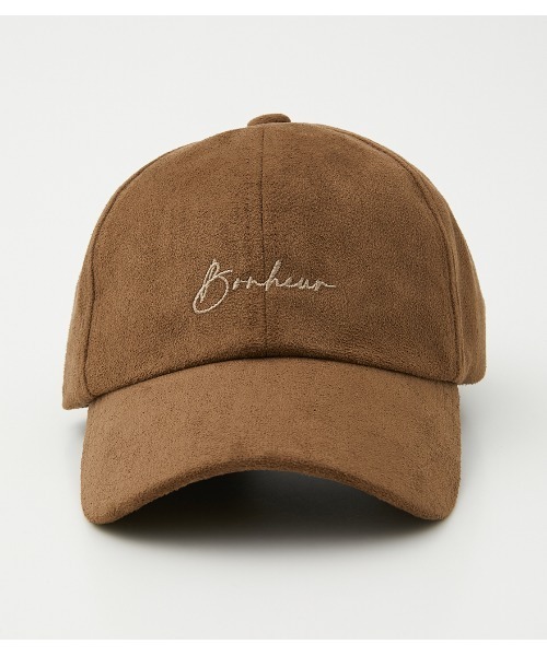 AZUL by moussy(アズールバイマウジー)の「ECO SUEDE LOGO CAP/エコスエードロゴキャップ(キャップ・レディース・ブラック/ダークカーキ/ライトベージュ・FREE)」の7枚目の写真