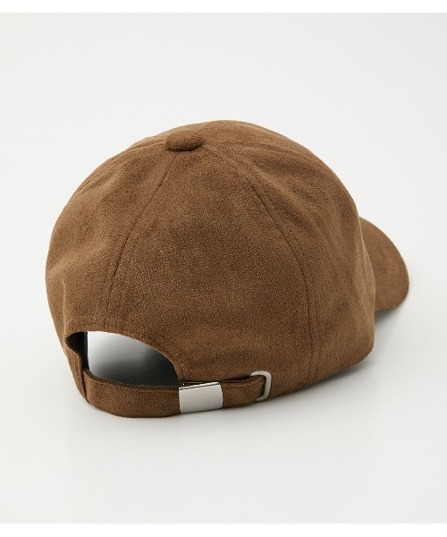 AZUL by moussy(アズールバイマウジー)の「ECO SUEDE LOGO CAP/エコスエードロゴキャップ(キャップ・レディース・ブラック/ダークカーキ/ライトベージュ・FREE)」の5枚目の写真