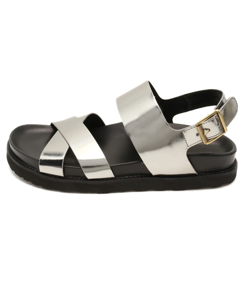 Ray BEAMS（レイビームス）の「【sweet 5月号 掲載】 FABIO RUSCONI / メタル クロスベルト サンダル（サンダル・レディース・シルバー・38/35/37/36/39）」の6枚目の写真