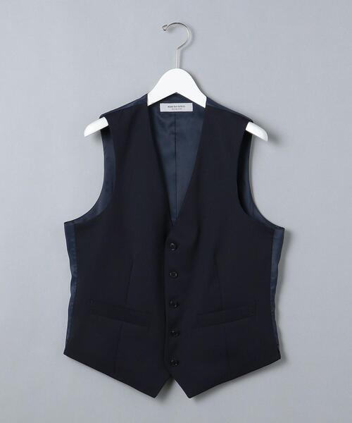 WORK TRIP OUTFITS GREEN LABEL RELAXING（ワークトリップアウトフィッツグリーンレーベル リラクシング）の「WTO TWPU サージ無地 5B スーツベスト -ウォッシャブル- ＊＊（スーツベスト・メンズ・ネイビー/ダークグレー/ブラック・S/44/XXS/40/L/48/XS/42/XL/50/M/46）」の17枚目の写真