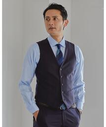 WORK TRIP OUTFITS GREEN LABEL RELAXING | WTO TWPU サージ無地 5B スーツベスト -ウォッシャブル- ＊＊(スーツベスト)