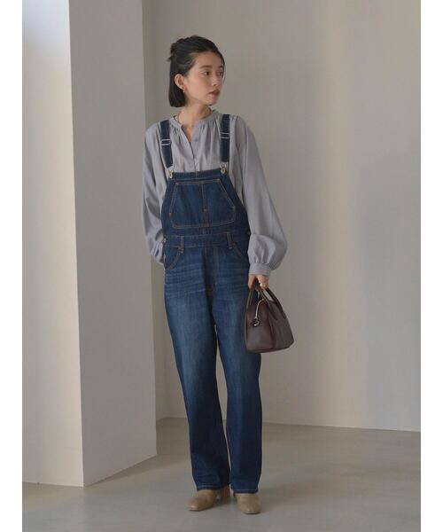 AMERICAN HOLIC（アメリカンホリック）の「スタンドカラーギャザーとろみシャツ（シャツ/ブラウス・レディース・ブラック/グレー/サックスブルー・M/L）」の14枚目の写真