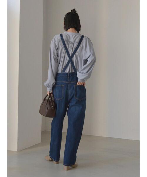 AMERICAN HOLIC（アメリカンホリック）の「スタンドカラーギャザーとろみシャツ（シャツ/ブラウス・レディース・ブラック/グレー/サックスブルー・M/L）」の16枚目の写真