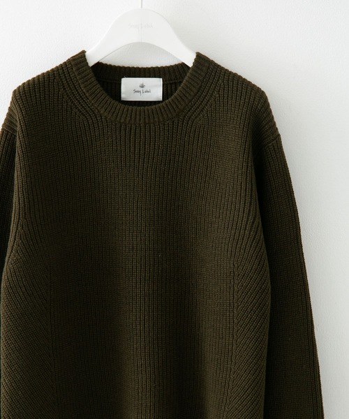 URBAN RESEARCH Sonny Label（アーバンリサーチサニーレーベル）の「ウォッシャブルウール混クルーネックニット（ニット/セーター・メンズ・オフホワイト/パープル/ベージュ/カーキ/グレー/ブラック/ネイビー・LARGE/MEDIUM）」の5枚目の写真