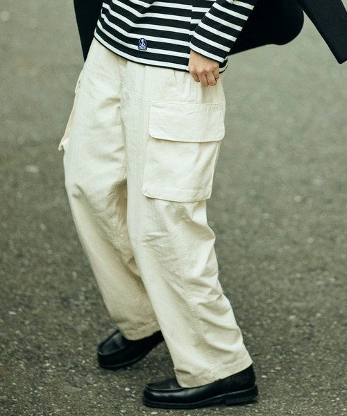 FIDELITY(フィデリティ)の「HERRINBONE CARGO PANTS / カーゴパンツ(カーゴパンツ・メンズ・キナリ/カーキ・LARGE/MEDIUM/X-LARGE)」の13枚目の写真