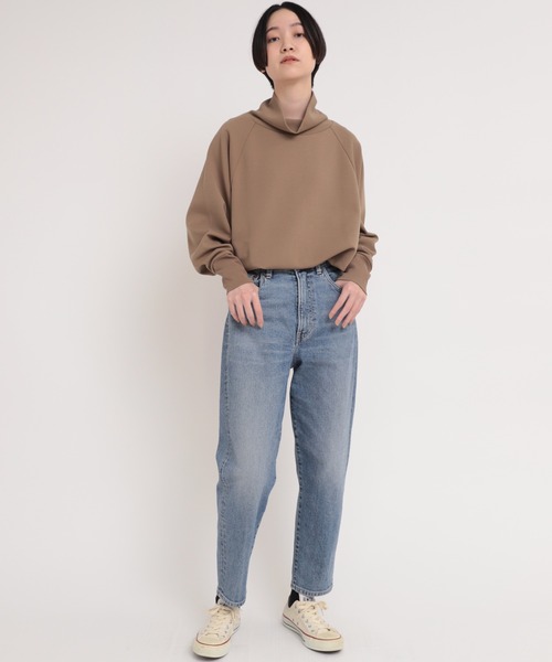 Audition(オーディション)の「M1770 ORGANIC/RENUハイネックプルオーバー(Tシャツ/カットソー・レディース・ライトグリーン/ライトブラウン/ブラック・MEDIUM)」の10枚目の写真