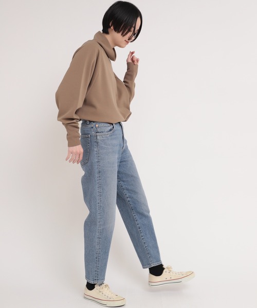 Audition(オーディション)の「M1770 ORGANIC/RENUハイネックプルオーバー(Tシャツ/カットソー・レディース・ライトグリーン/ライトブラウン/ブラック・MEDIUM)」の12枚目の写真