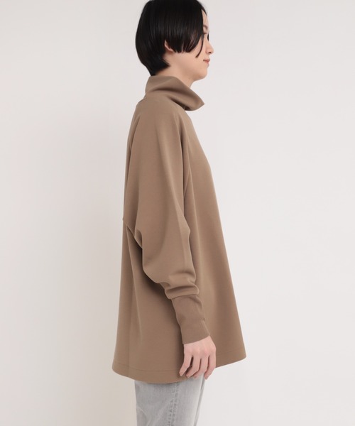Audition(オーディション)の「M1770 ORGANIC/RENUハイネックプルオーバー(Tシャツ/カットソー・レディース・ライトグリーン/ライトブラウン/ブラック・MEDIUM)」の7枚目の写真