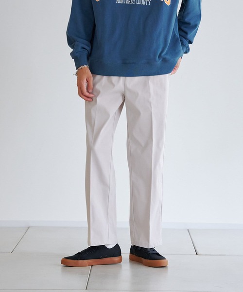 CPCM（シーピーシーエム）の「カラーイージーパンツ（スラックス・メンズ・ブルー/グリーン/アイボリー/オレンジ/チャコールグレー・FREE）」の2枚目の写真