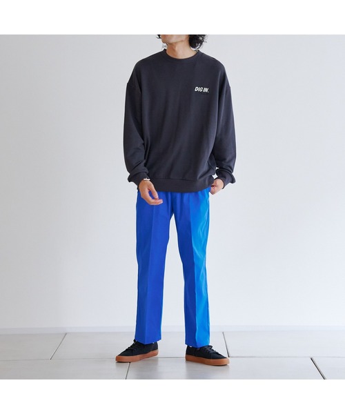 CPCM（シーピーシーエム）の「カラーイージーパンツ（スラックス・メンズ・ブルー/グリーン/アイボリー/オレンジ/チャコールグレー・FREE）」の8枚目の写真