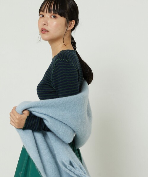 FREAK'S STORE（フリークスストア）の「ウォッシャブルメローリブボートネックニット（ニット/セーター・レディース・ホワイト/グレー/ナチュラル/オフホワイト/チャコールグレー/ブラック/ネイビー/ベージュ/レンガ/サックスブルー・ﾌﾘ-）」の15枚目の写真