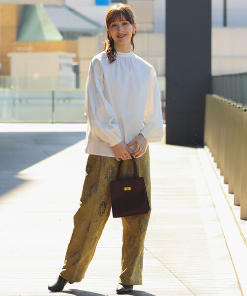 Ray BEAMS（レイビームス）の「Ray BEAMS / ジャカード 1タック パンツ（その他パンツ・レディース・ブラック/グリーン系その他3・1/0）」の15枚目の写真