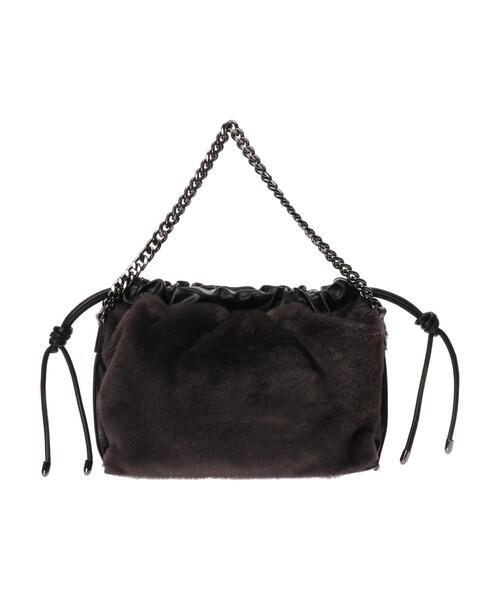 YECCA VECCA（イェッカヴェッカ）の「2wayチェーンMIXファーバッグ＊（ショルダーバッグ・レディース・モカ/チャコールグレー・FREE）」の14枚目の写真