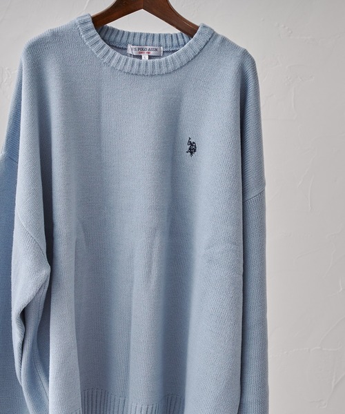 U.S. POLO ASSN.（ユーエスポロアッスン）の「1ポイントクルーニット（ニット/セーター・メンズ・ブラック/ベージュ/ブルー/グリーン/マスタード・SMALL/MEDIUM/LARGE/X-LARGE）」の4枚目の写真