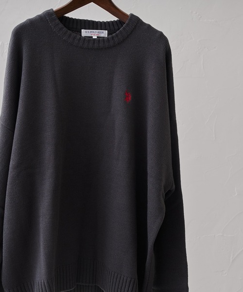 U.S. POLO ASSN.（ユーエスポロアッスン）の「1ポイントクルーニット（ニット/セーター・メンズ・ブラック/ベージュ/ブルー/グリーン/マスタード・SMALL/MEDIUM/LARGE/X-LARGE）」の2枚目の写真