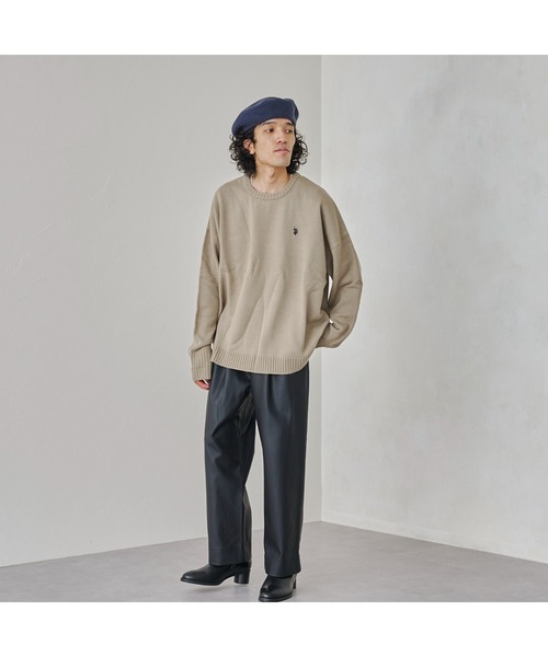 U.S. POLO ASSN.（ユーエスポロアッスン）の「1ポイントクルーニット（ニット/セーター・メンズ・ブラック/ベージュ/ブルー/グリーン/マスタード・SMALL/MEDIUM/LARGE/X-LARGE）」の15枚目の写真