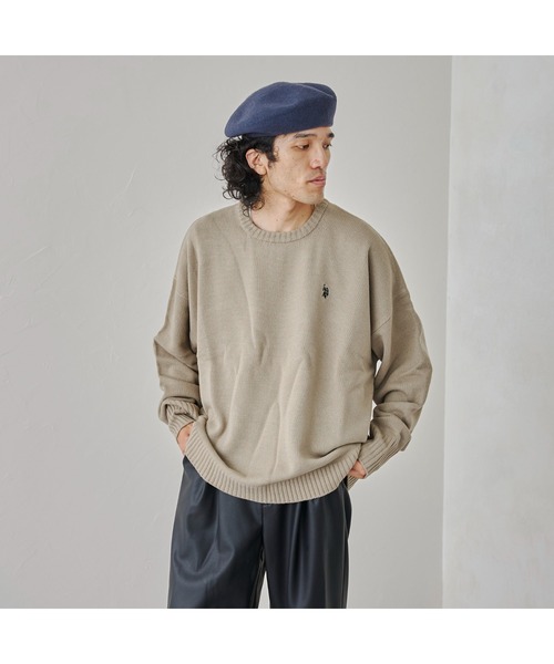 U.S. POLO ASSN.（ユーエスポロアッスン）の「1ポイントクルーニット（ニット/セーター・メンズ・ブラック/ベージュ/ブルー/グリーン/マスタード・SMALL/MEDIUM/LARGE/X-LARGE）」の13枚目の写真