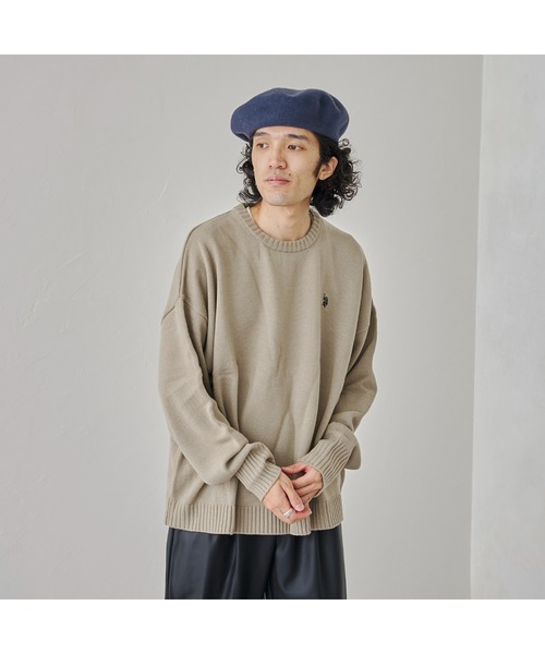 U.S. POLO ASSN.（ユーエスポロアッスン）の「1ポイントクルーニット（ニット/セーター・メンズ・ブラック/ベージュ/ブルー/グリーン/マスタード・SMALL/MEDIUM/LARGE/X-LARGE）」の16枚目の写真