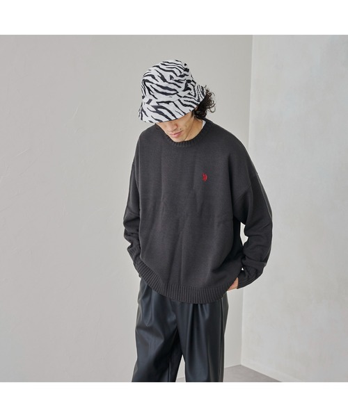 U.S. POLO ASSN.（ユーエスポロアッスン）の「1ポイントクルーニット（ニット/セーター・メンズ・ブラック/ベージュ/ブルー/グリーン/マスタード・SMALL/MEDIUM/LARGE/X-LARGE）」の20枚目の写真