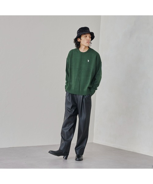 U.S. POLO ASSN.（ユーエスポロアッスン）の「1ポイントクルーニット（ニット/セーター・メンズ・ブラック/ベージュ/ブルー/グリーン/マスタード・SMALL/MEDIUM/LARGE/X-LARGE）」の21枚目の写真