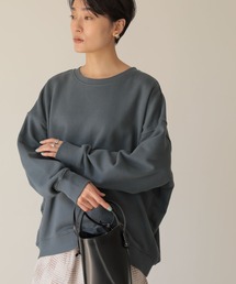サイドタッククルーネック裏毛プルオーバー