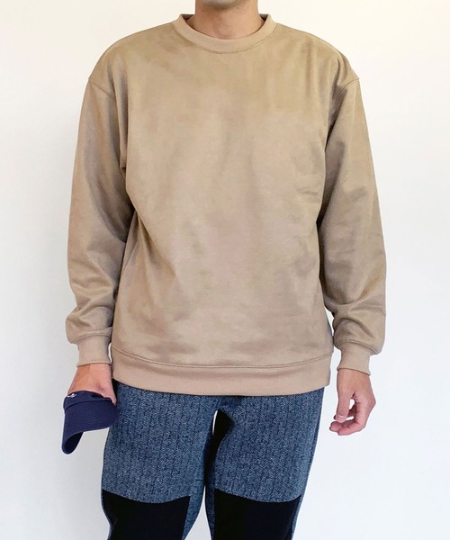Grand PARK（グランドパーク）の「裏ジャギースエードスウェット（スウェット・メンズ・ベージュ/グレー/アイボリー・MEDIUM/LARGE）」の3枚目の写真