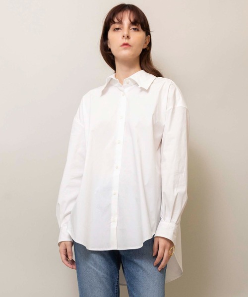 美品 Johnbull ビッグカラーシャツ オーバーサイズ ストレッチ 美品 Johnbull ビックカラーシャツ オーバーサイズ ピンク
