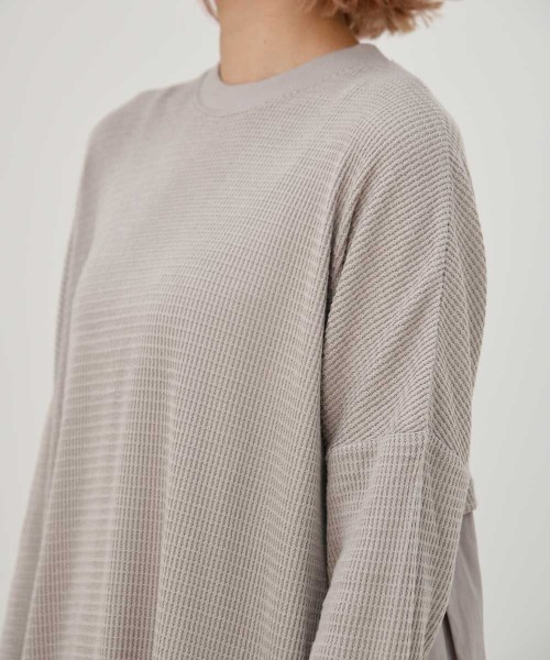 LUPILIEN(ルピリアン)の「布帛切替BIGチュニック(Tシャツ/カットソー・レディース・ブラック/ブラウン/グレイッシュベージュ・FREE)」の18枚目の写真