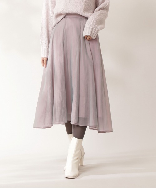 PROPORTION BODY DRESSING（プロポーションボディドレッシング）の「シャイニーエアリースカート / 1212120100（スカート・レディース・ピンク系その他/ブルー・MEDIUM/SMALL）」の4枚目の写真