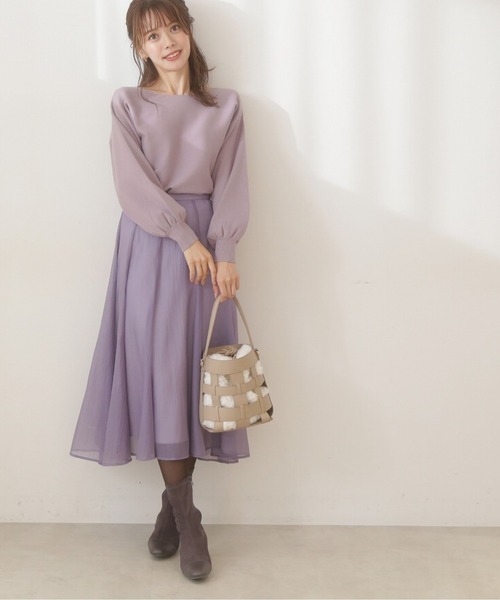 PROPORTION BODY DRESSING（プロポーションボディドレッシング）の「シャイニーエアリースカート / 1212120100（スカート・レディース・ピンク系その他/ブルー・MEDIUM/SMALL）」の3枚目の写真