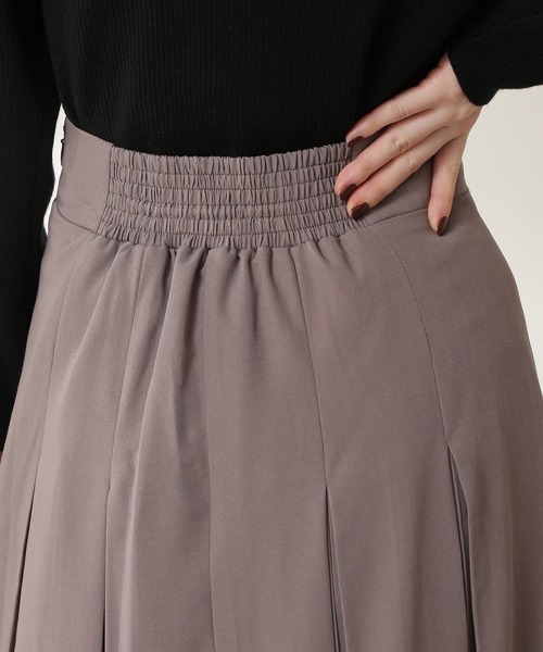 N.（N. Natural Beauty Basic）（エヌエヌナチュラルビューティーベーシック）の「◆ボックスプリーツスカート（スカート・レディース・イエロー/ライトグリーン/モカ・MEDIUM）」の5枚目の写真