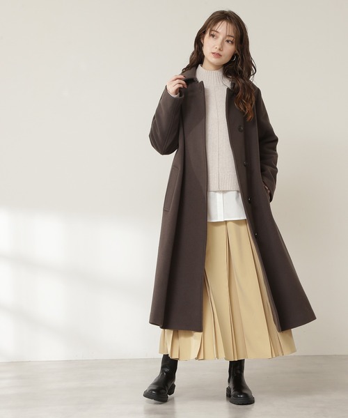 N.（N. Natural Beauty Basic）（エヌエヌナチュラルビューティーベーシック）の「◆ボックスプリーツスカート（スカート・レディース・イエロー/ライトグリーン/モカ・MEDIUM）」の10枚目の写真