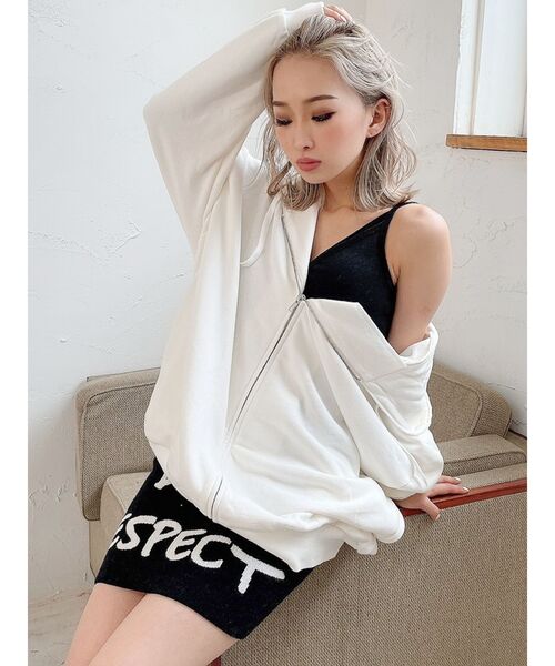 GYDA（ジェイダ）の「BACK FOAM PRINT ZIPUP パーカー（パーカー